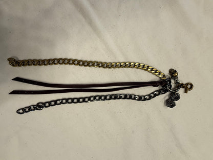 Repurposed Coach Oxblood Leather Fringe Tassel Bag Charm
