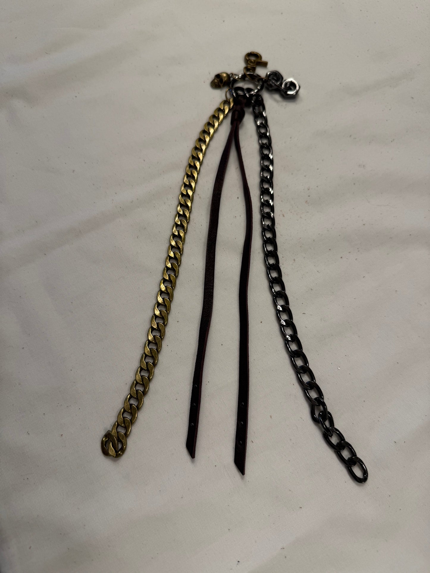 Repurposed Coach Oxblood Leather Fringe Tassel Bag Charm