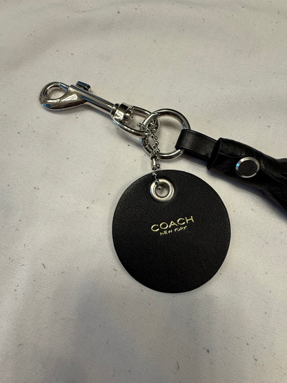 Handmade Pebbled Leather Tassel & Repurposed Coach Charm