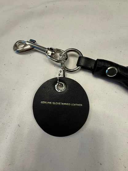 Handmade Pebbled Leather Tassel & Repurposed Coach Charm