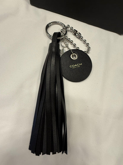 Repurposed Coach Coaster Holder Vegan Tassel XL Ball Chain Bag Charm