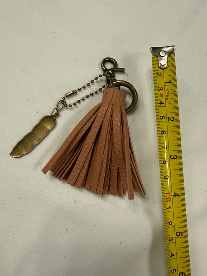 Vegan Leather Tassel with Feather Bag Charm