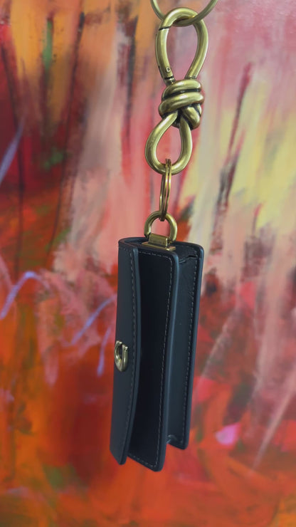 Upcrafted Coach Dice Case Converted to a Lipstick Case/Charm